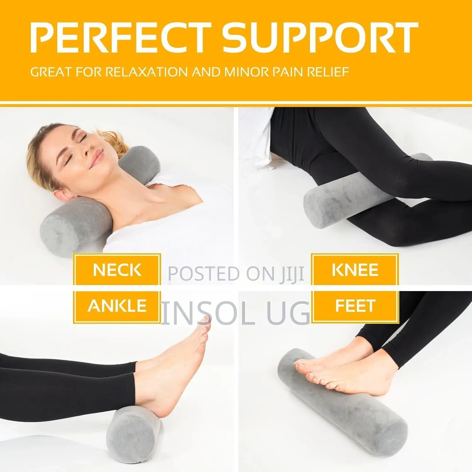 Cervical Neck Roll Memory Foam Pillow