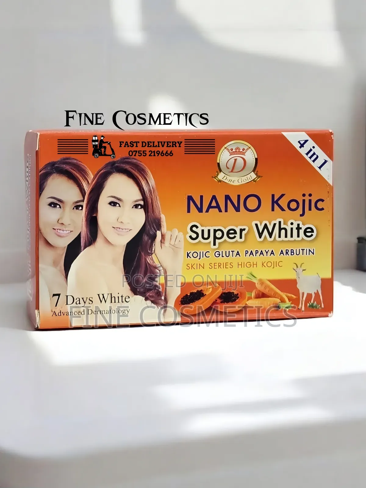 New Nano Soap, 7days Kojic Whitening Gluta Papaya Goat Milk