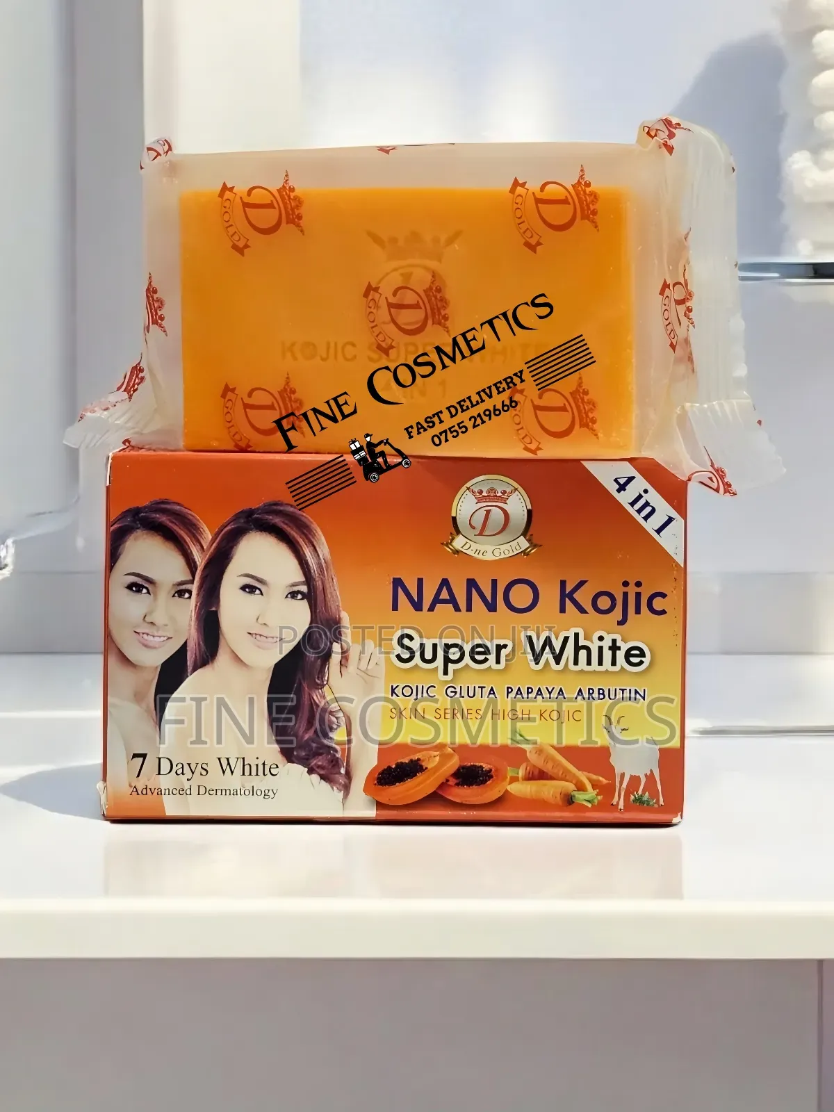 New Nano Soap, 7days Kojic Whitening Gluta Papaya Goat Milk