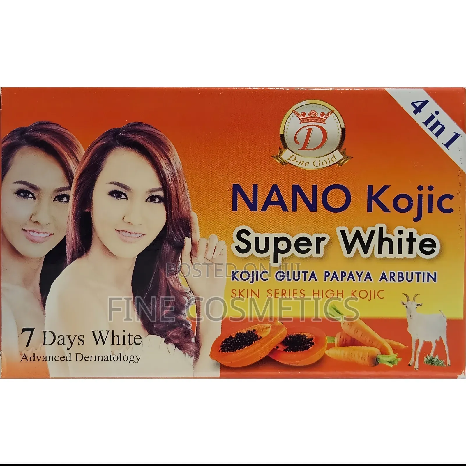 New Nano Soap, 7days Kojic Whitening Gluta Papaya Goat Milk