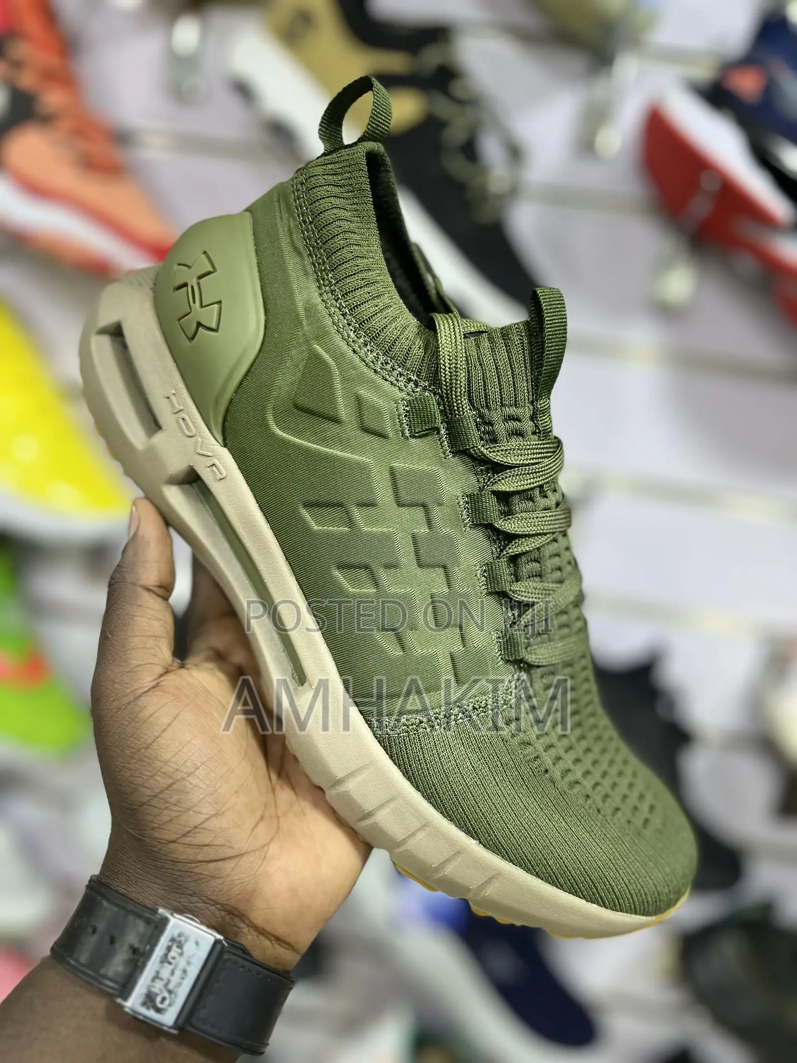 Classic Army Green Under Armour HOVR Phantoms in Stock
