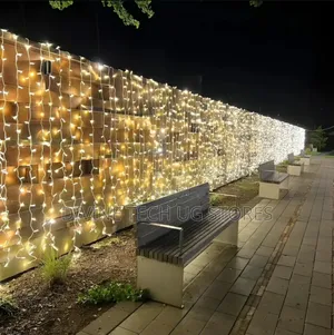 Photo - Christmas Outdoor Indoor Curtain Lights Water Fall 8 X 8M