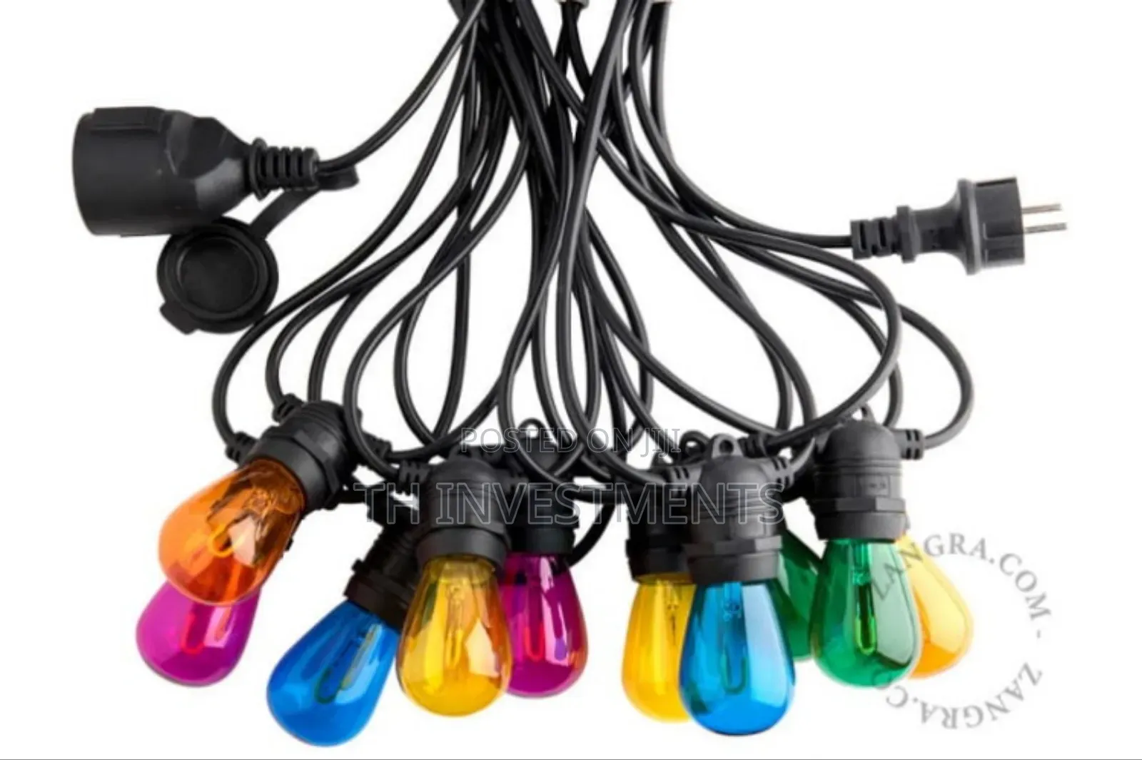 Outdoor Garland Lights, Colorful Bulbs - 5meters