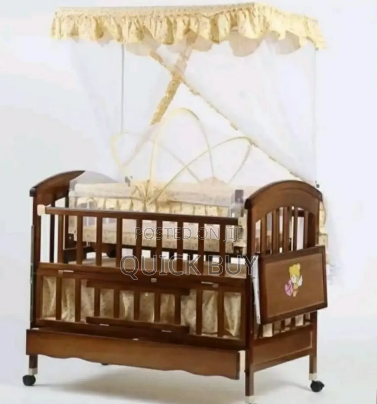 Original Brown Wooden Cot
