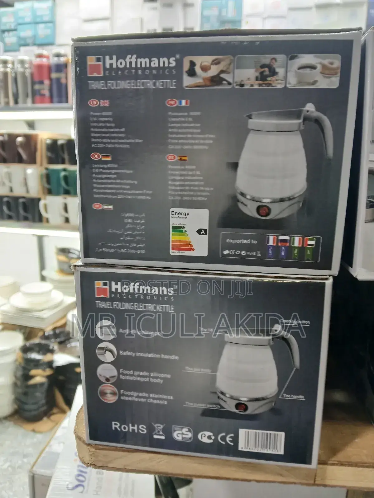 Hoffman's Portable Travel Folding Electric Kettle