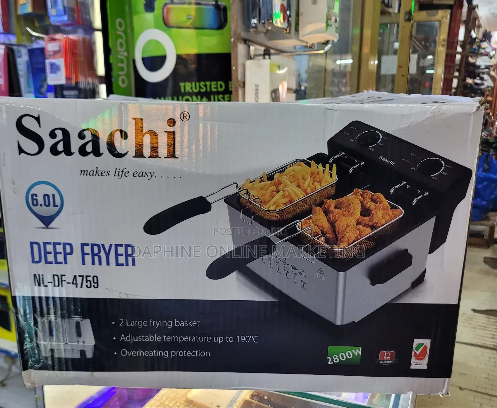 Stainless Deep Fryer Sachi/ 6L Deep Fryer Sachi