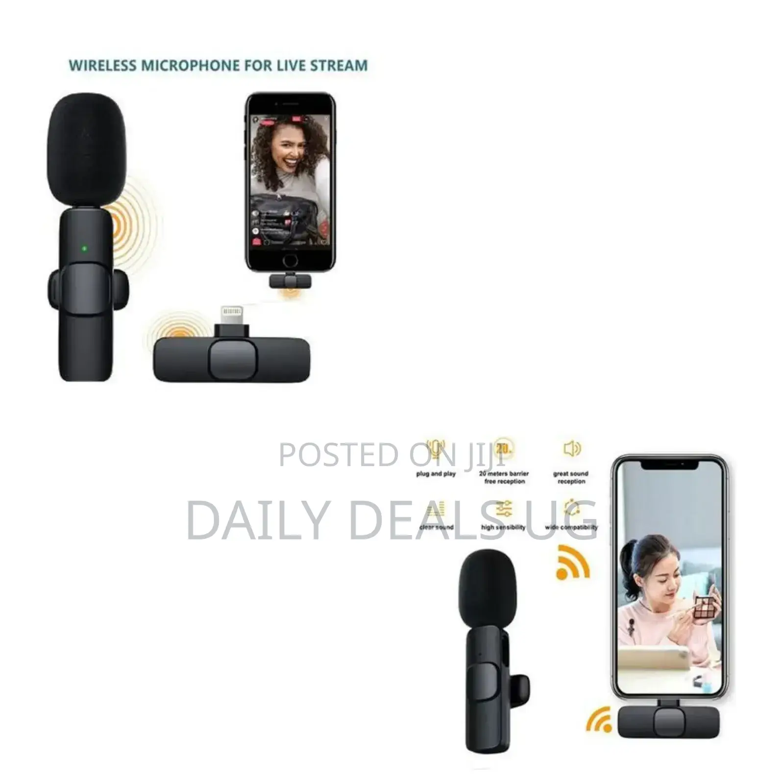 Black Wireless Microphone