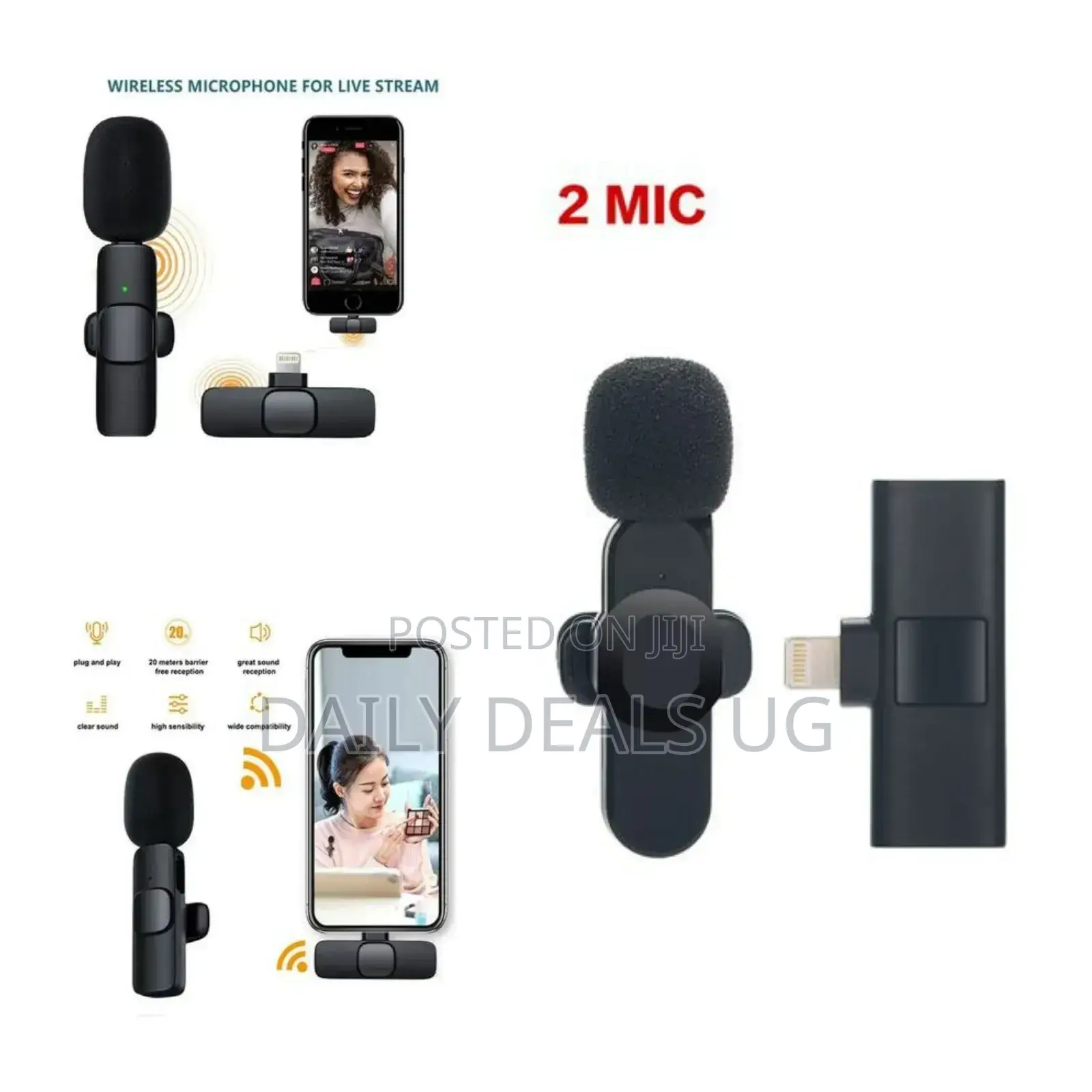 Black Wireless Microphone