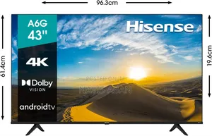 Hisense 43 Inches Smart A6 Series Uhd Available in Stock