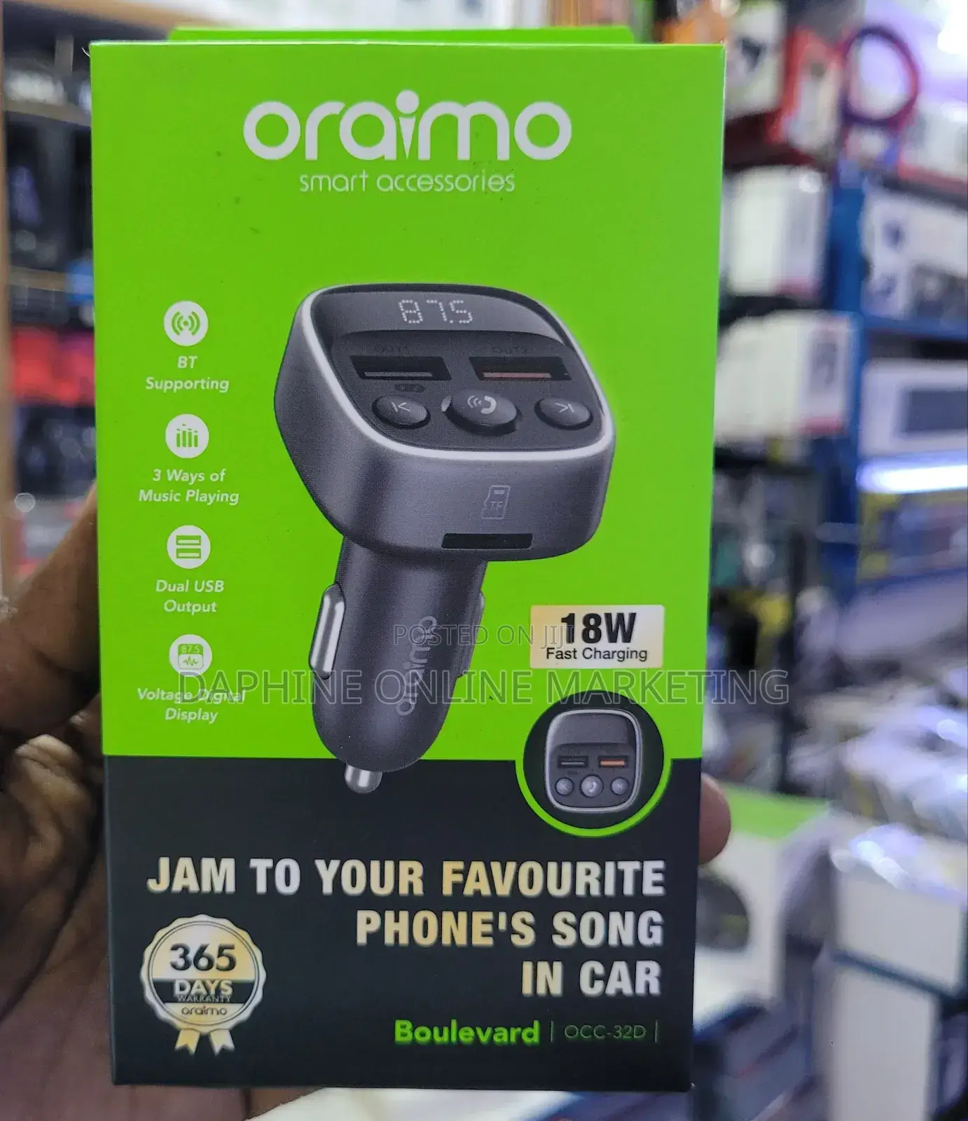Oraimo FM Wireless Car Kit/ Bluetooth FM Car Modulator