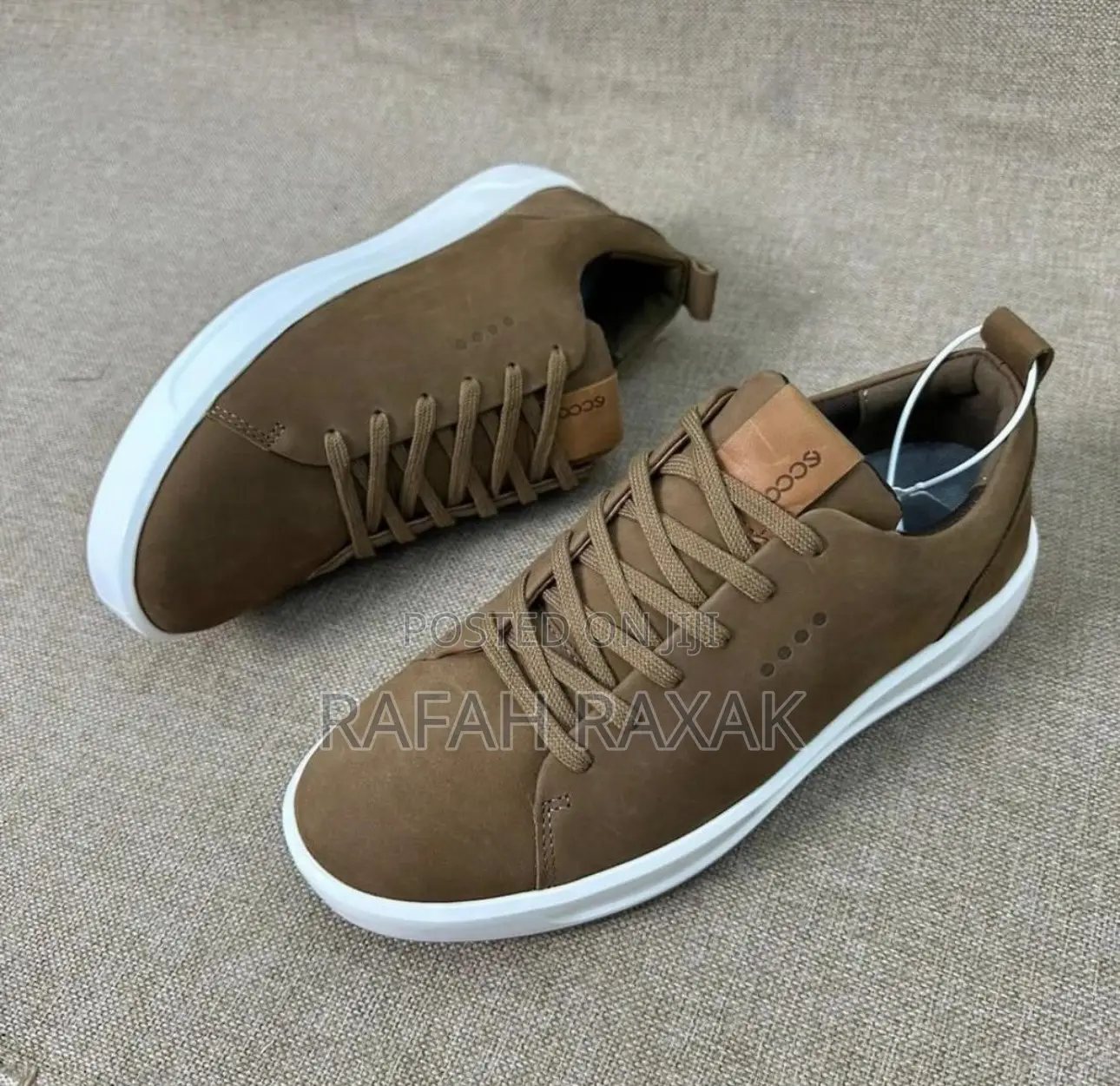 Original Brown Ecco Smart Casual Lace Up Leather Shoes
