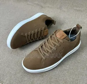 Original Brown Ecco Smart Casual Lace Up Leather Shoes