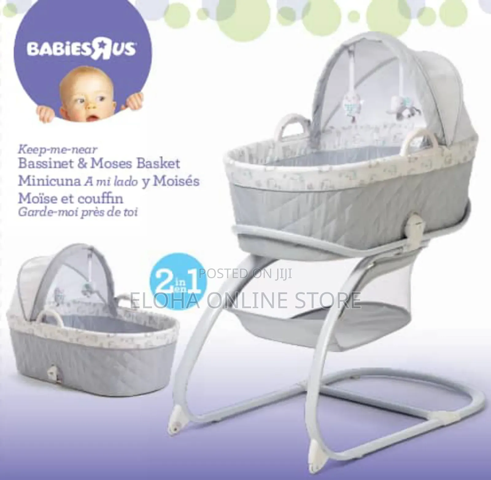 2-in-1 Deluxe Moses Bassinet