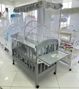 Photo - 2 in 1 Baby Wooden Cot