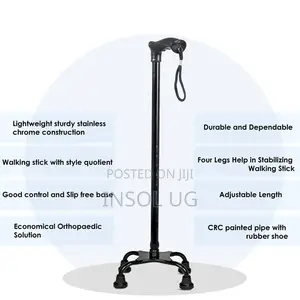 Quadripod 4 Stand Walking Stick for Elderly