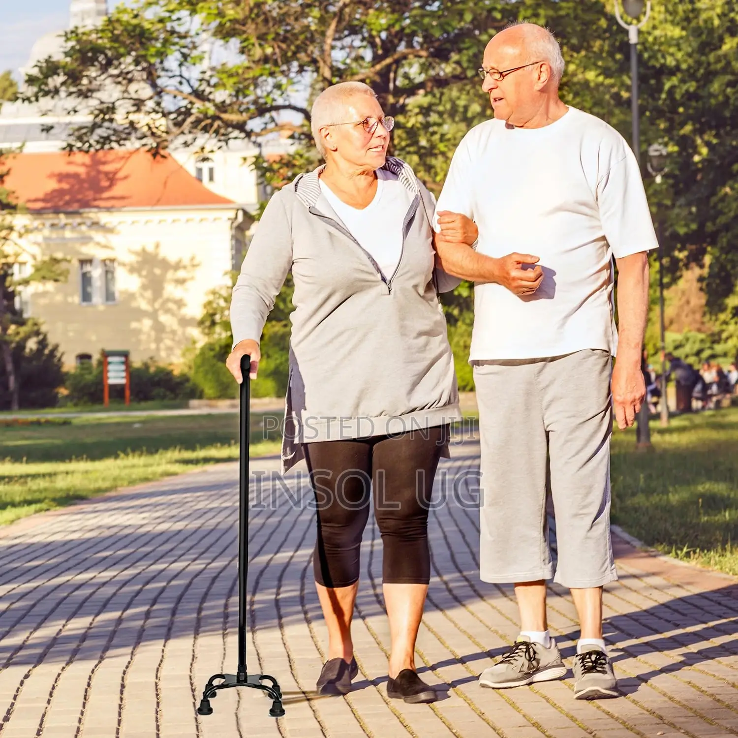 Quadripod 4 Stand Walking Stick for Elderly