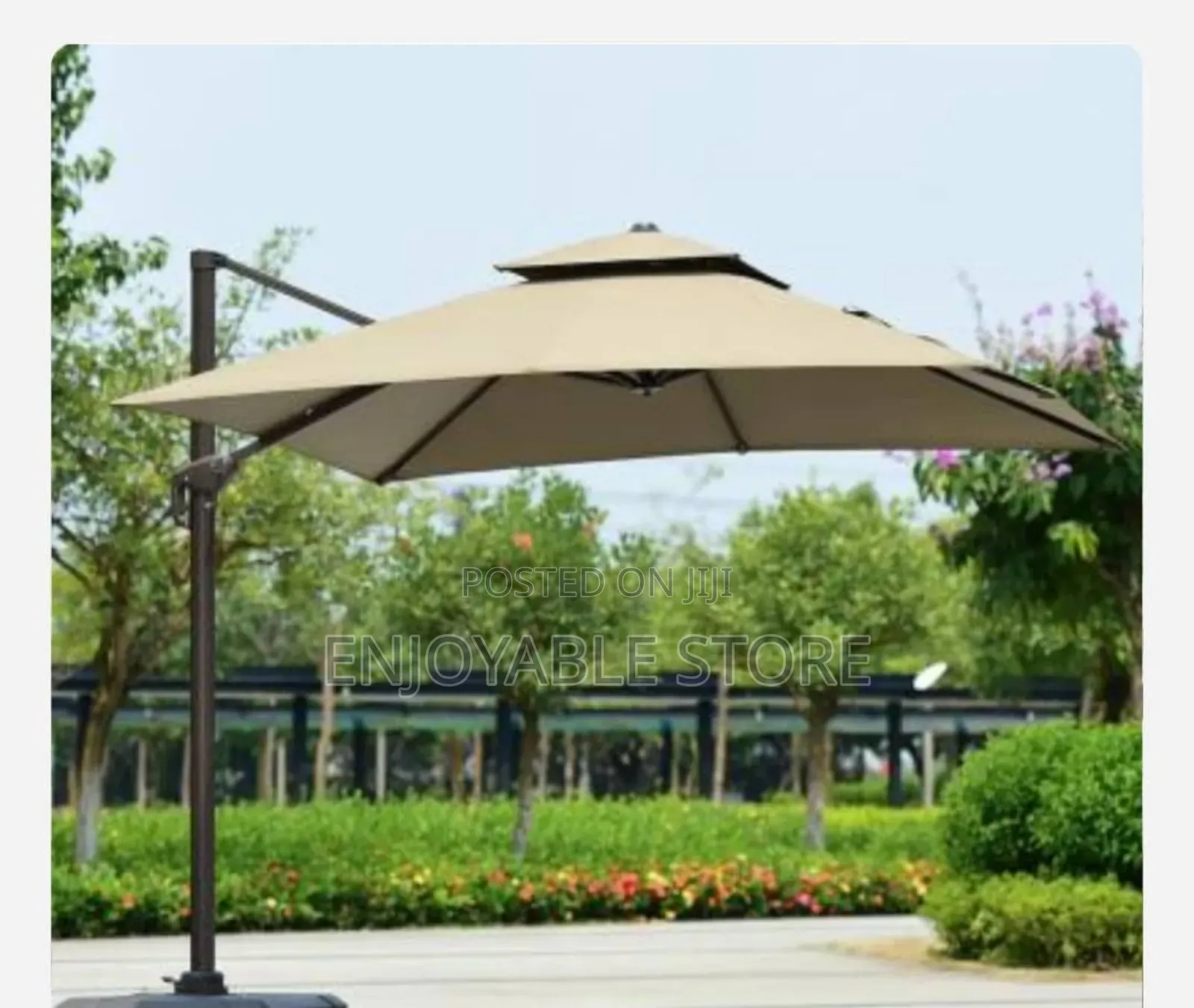 Beige Large Umbrella 3×3 Brand New