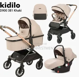 High Quality Kidilo Khaki Reversible Baby Stroller