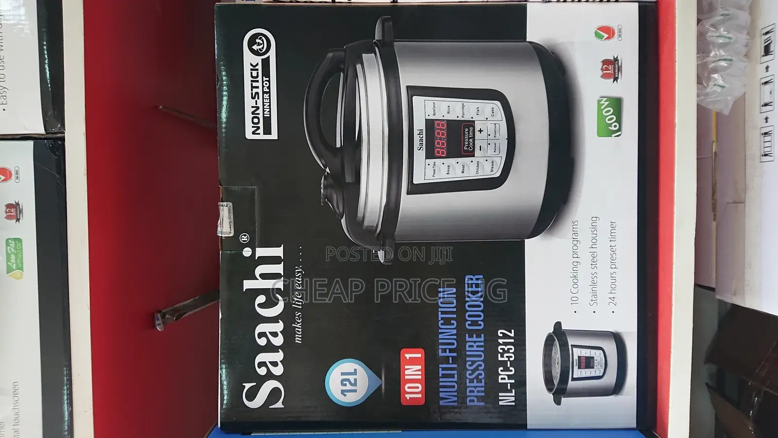 Saachi 12L Pressure Cooker 10n1 Pressure Cooker