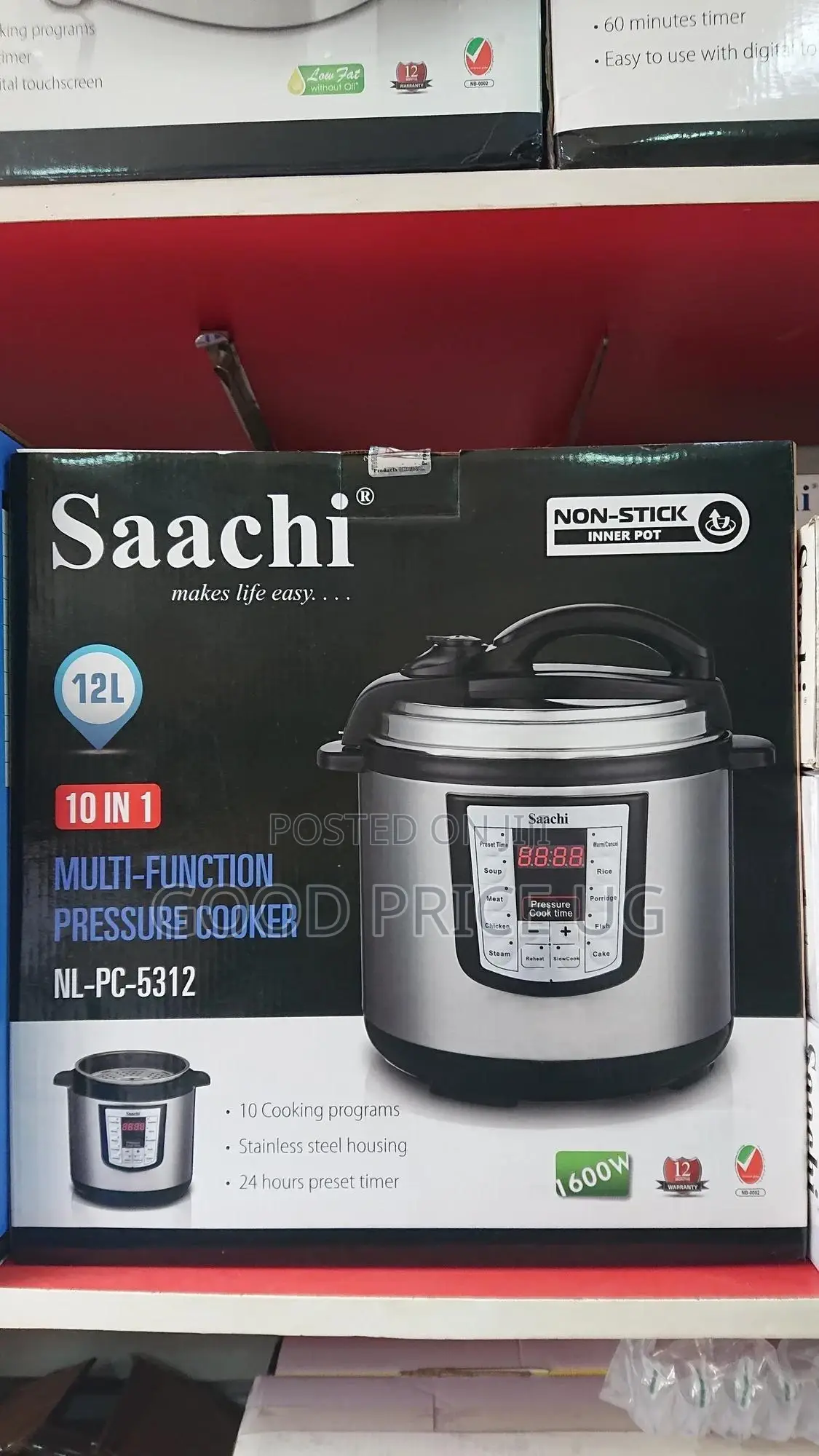 Saachi 12L Pressure Cooker 10n1 Pressure Cooker