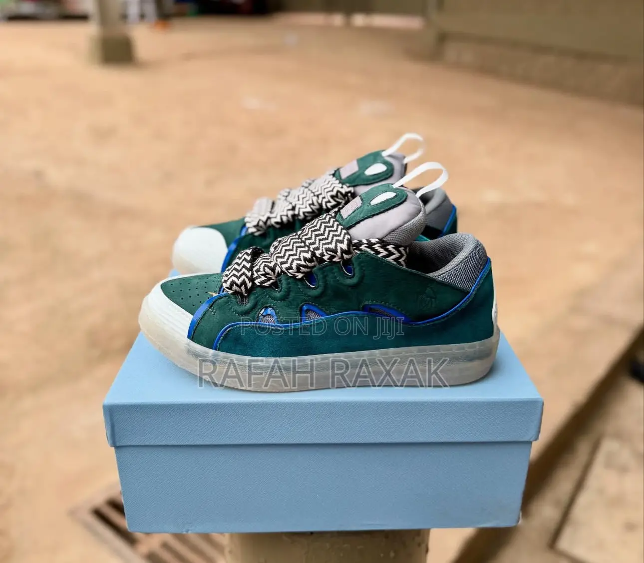 Original Lanvin Paris Calfskin Suede Luxury Sneakers