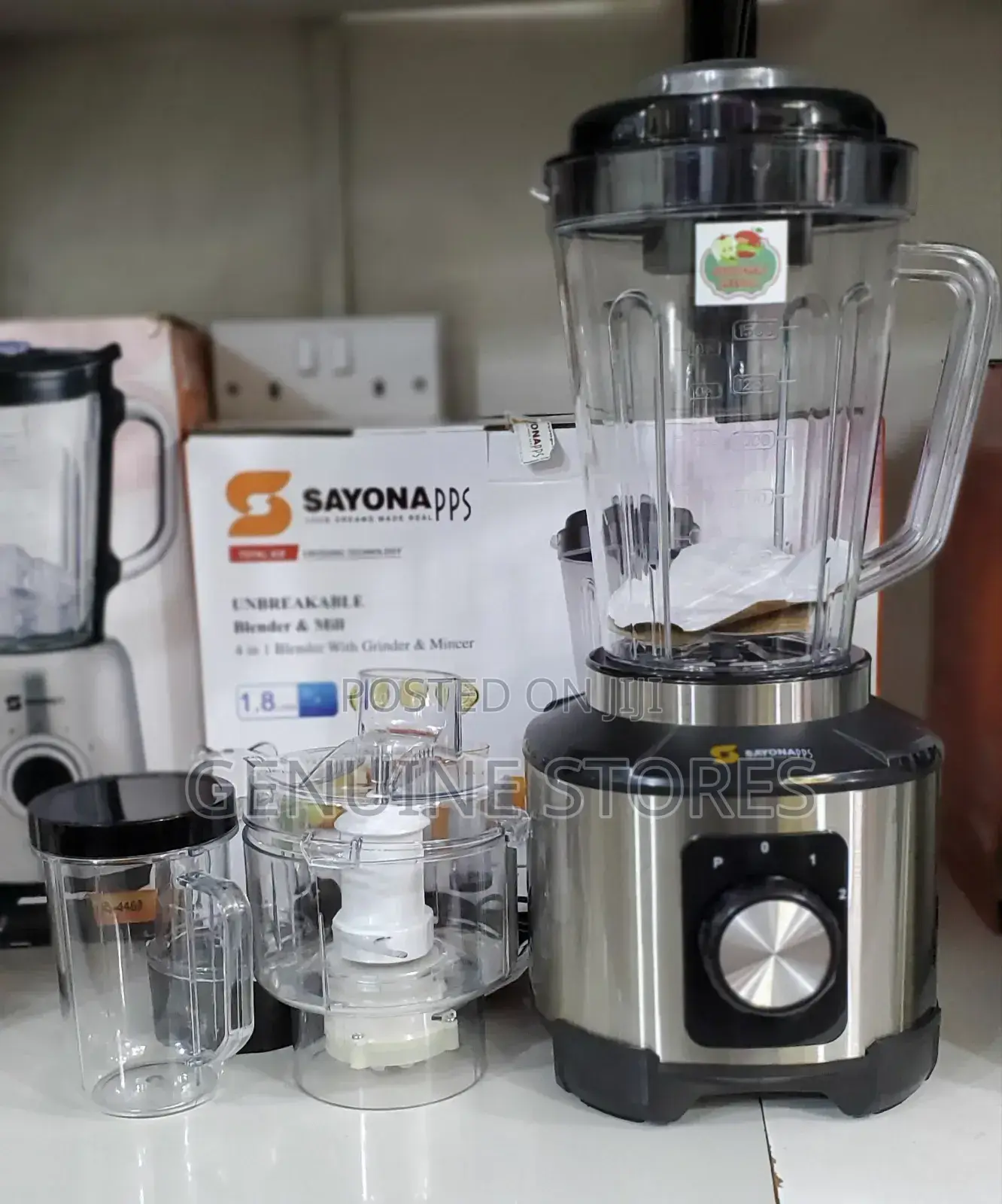 Sayona Blender 4 In1/ Grinder and Mincer/ 1.8 Litres