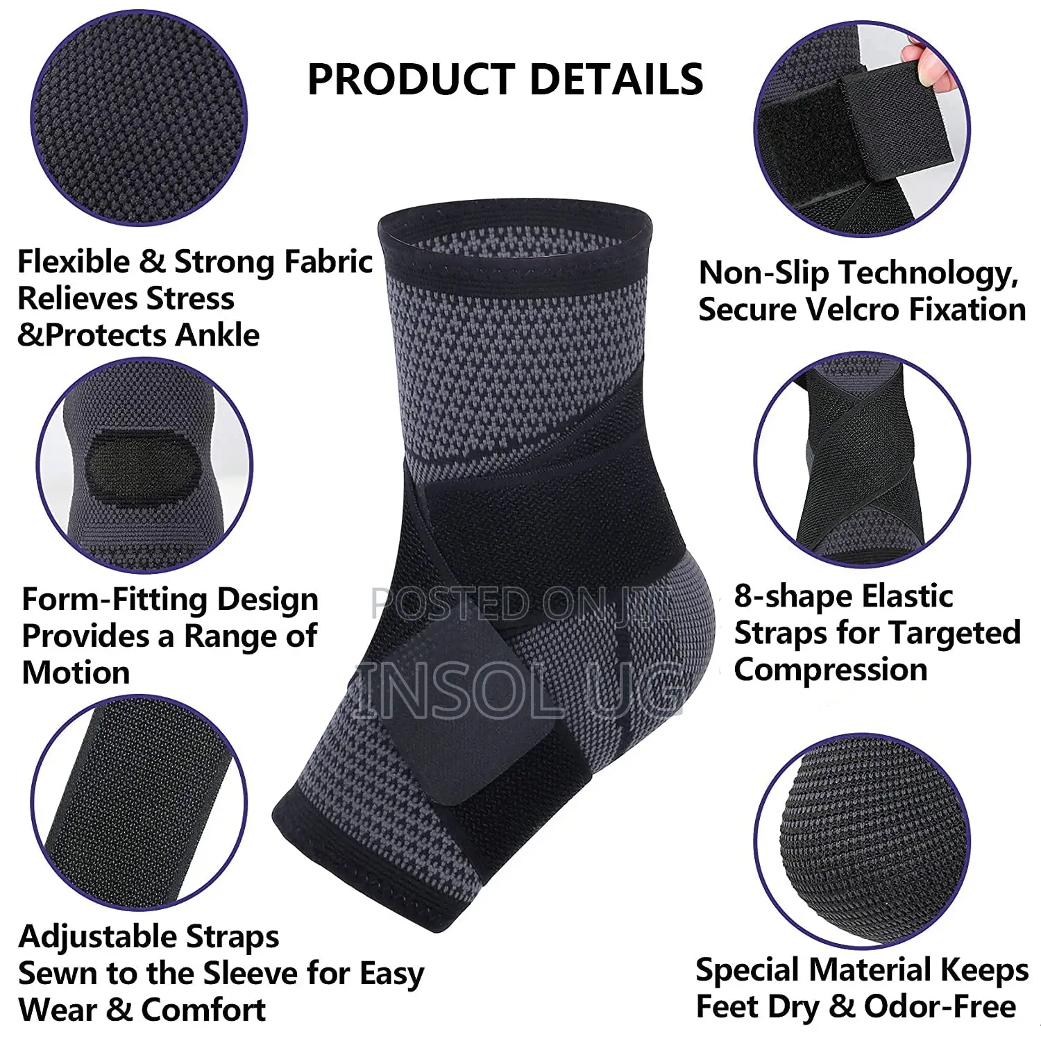 Adjustable Compression Ankle Support