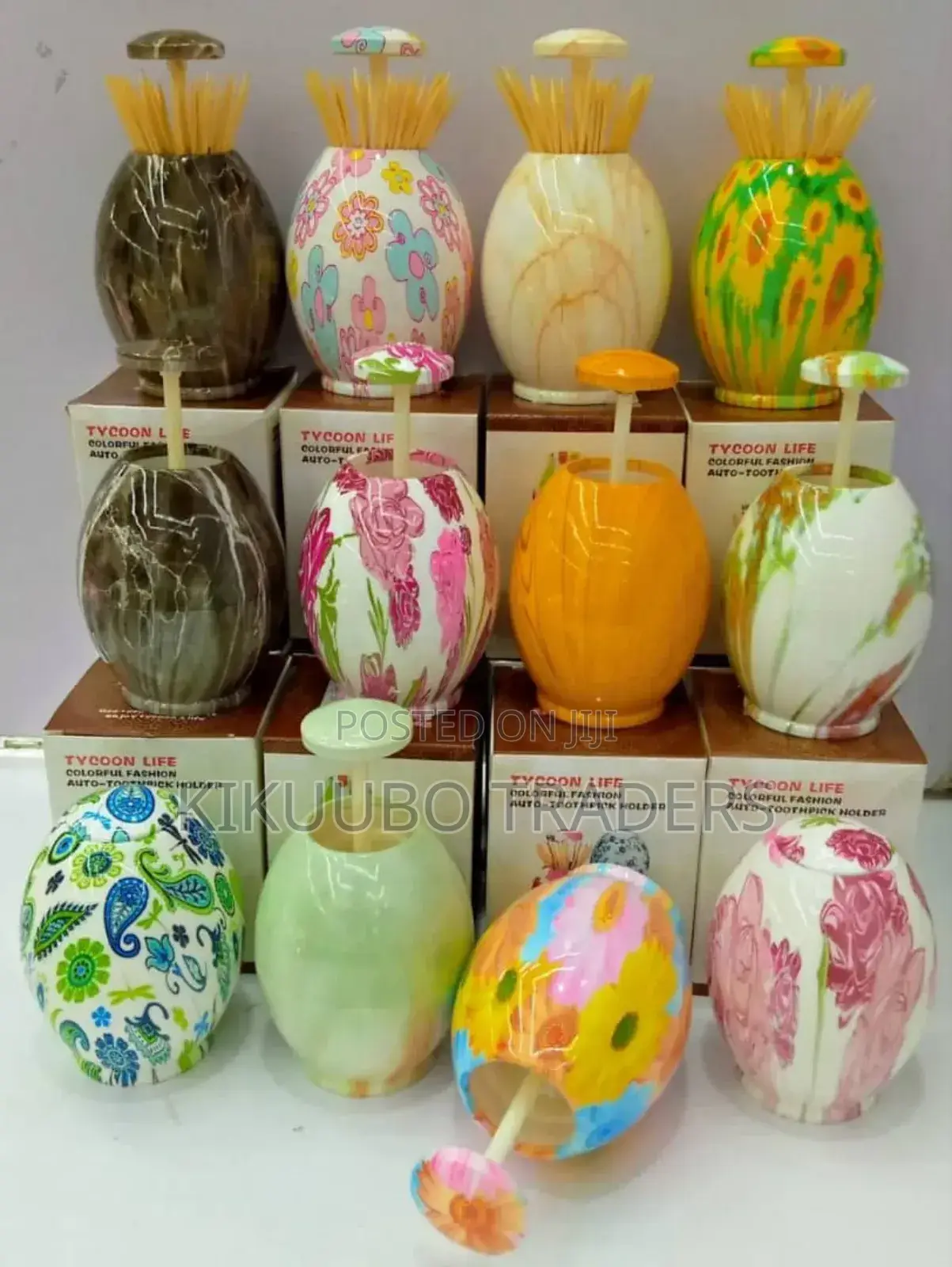 Egg Shaped Automatic Toothpick Holder