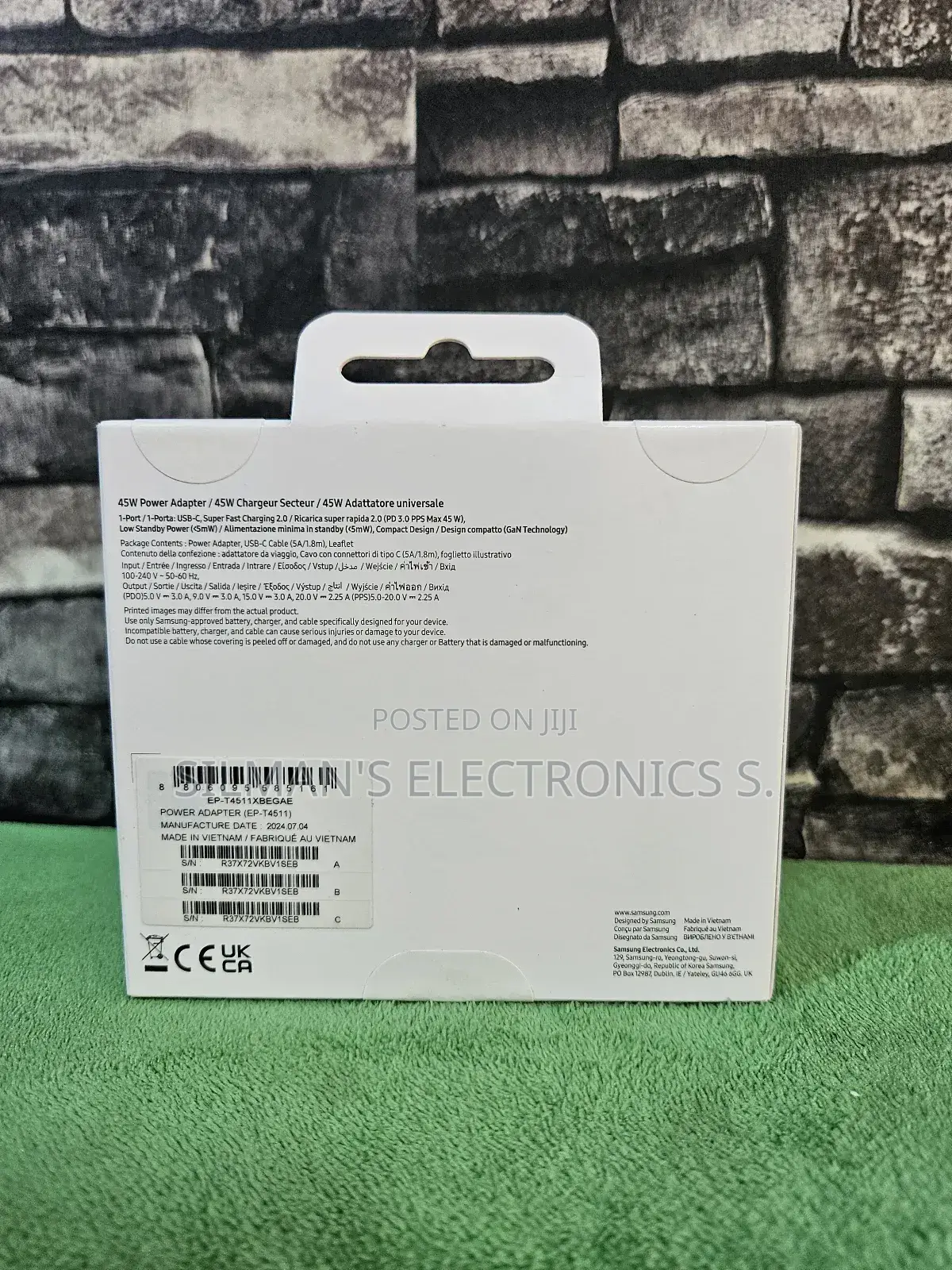 Samsung 45W Low Standby 3 Pin Charger