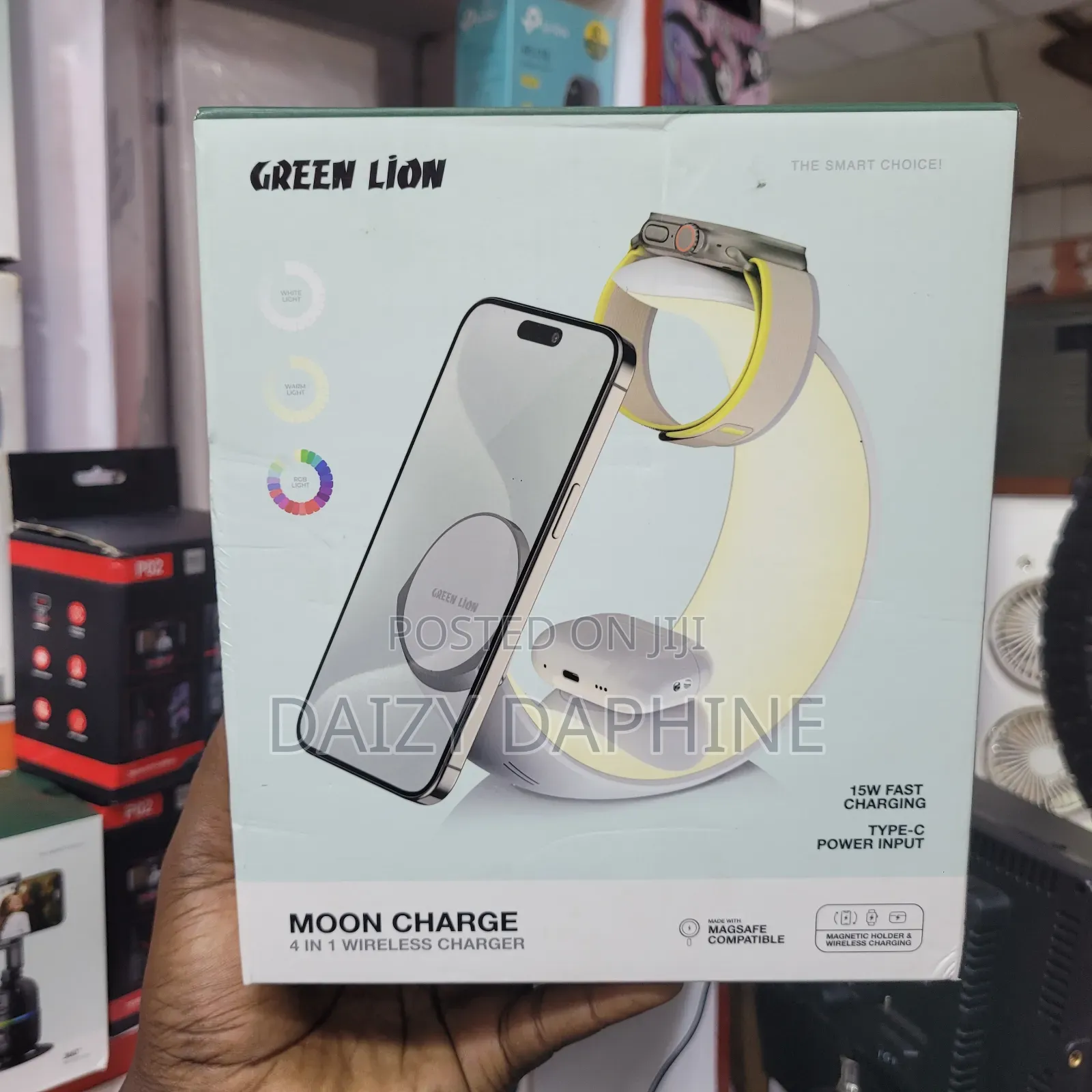 4 in 1 Wireless Charger/ LED Moon, Light Wireless Charger