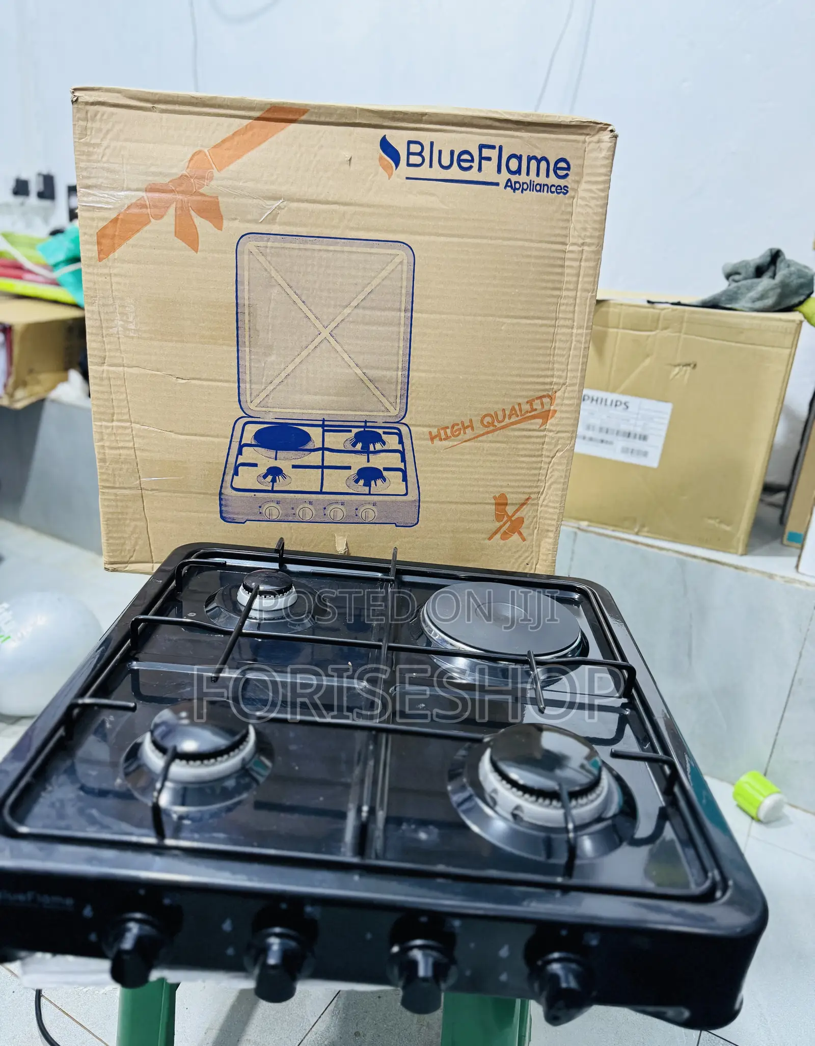 BLUEFLAME 3gas 1hot Plate Desk Top Cooker