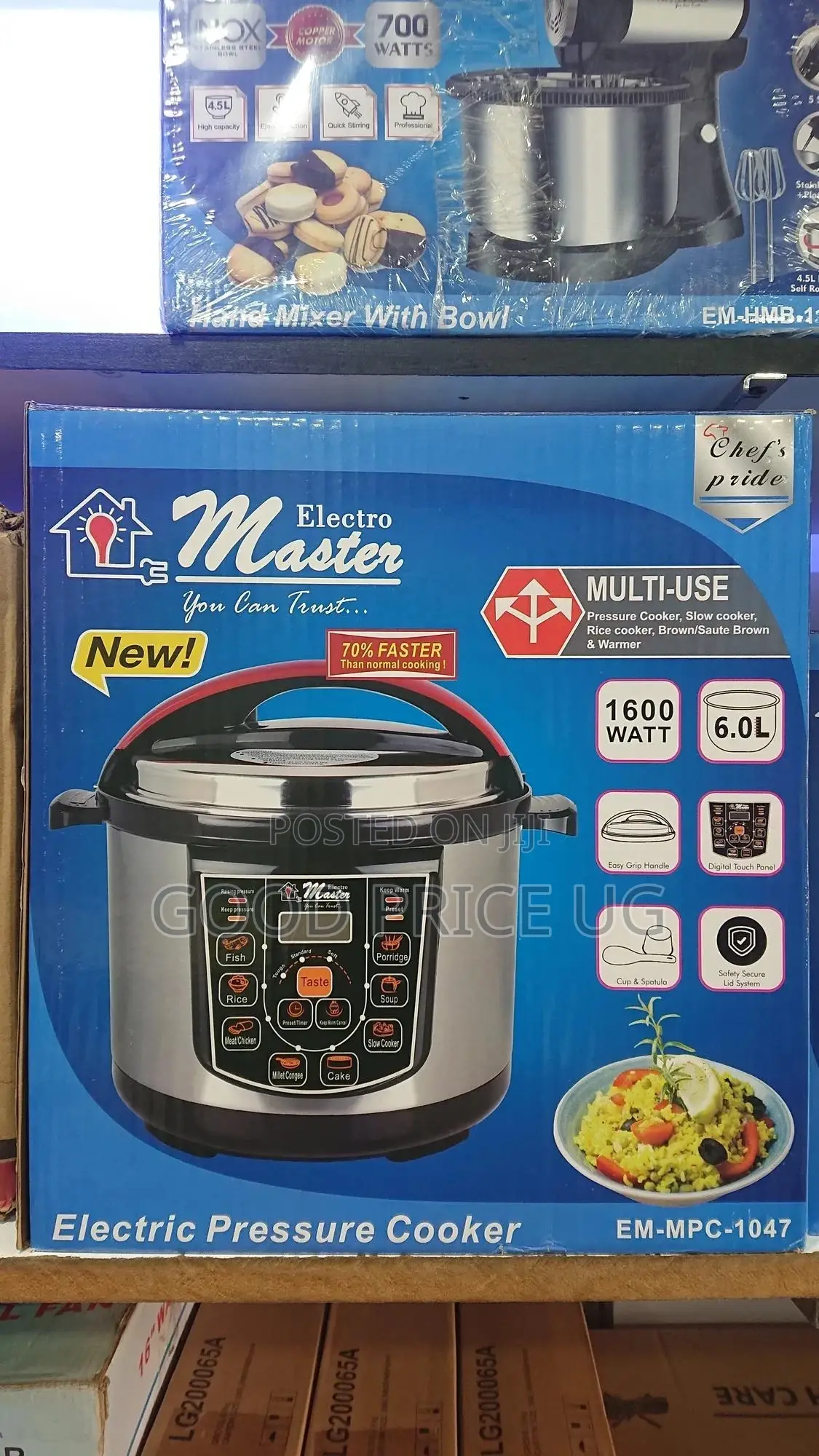 Electro Master Electric Pressure Cooker 6L
