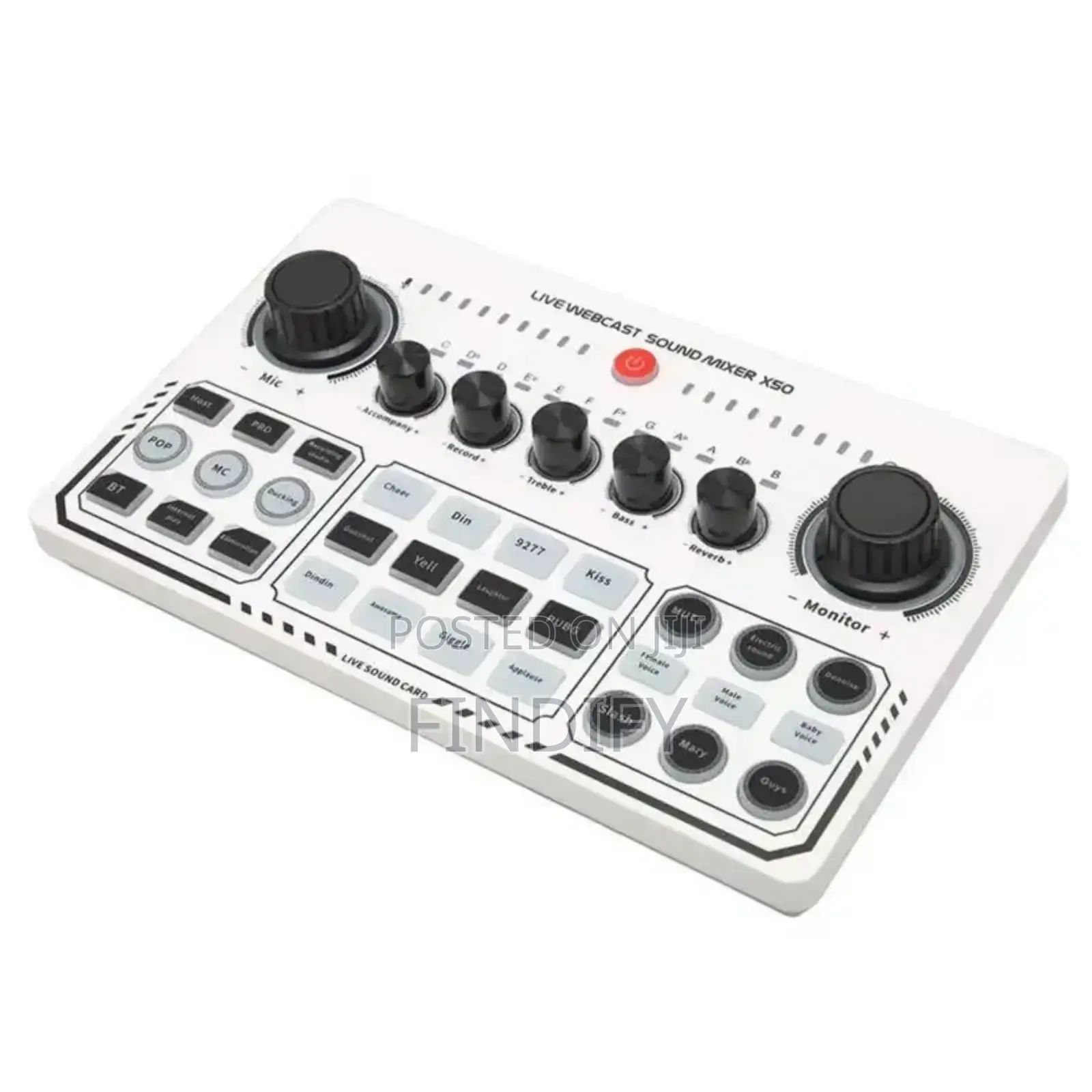 X50 Sound Card,15 Kinds of Mixer Sound Effects
1 Click Mute