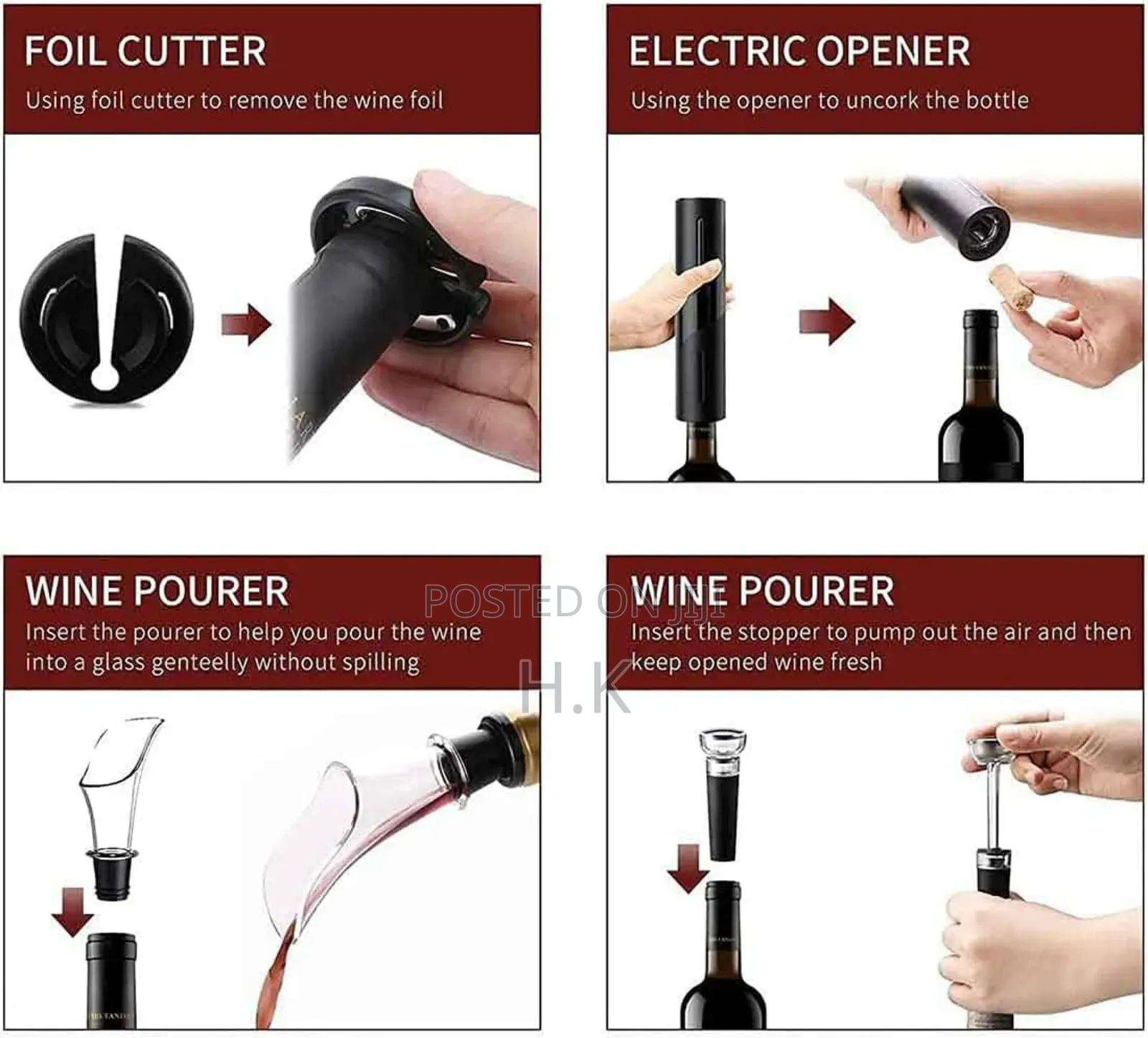 Electric Wine Opener Set