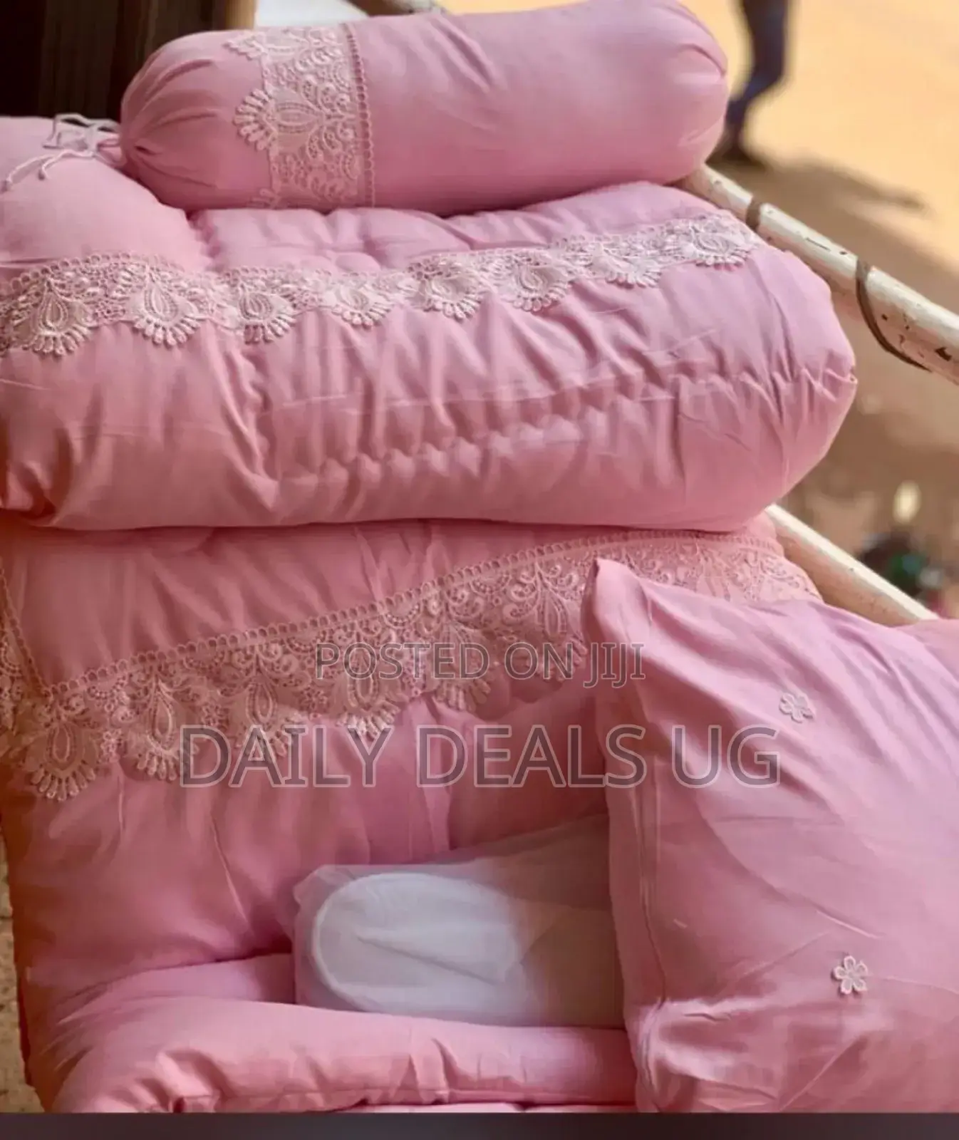 Cotton Pink Duvet Cover Set