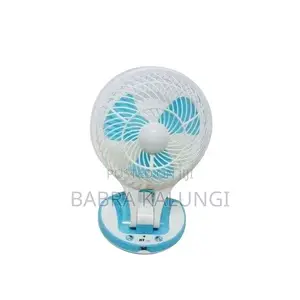 Photo - Rechargeable Table Fan - White,Blue