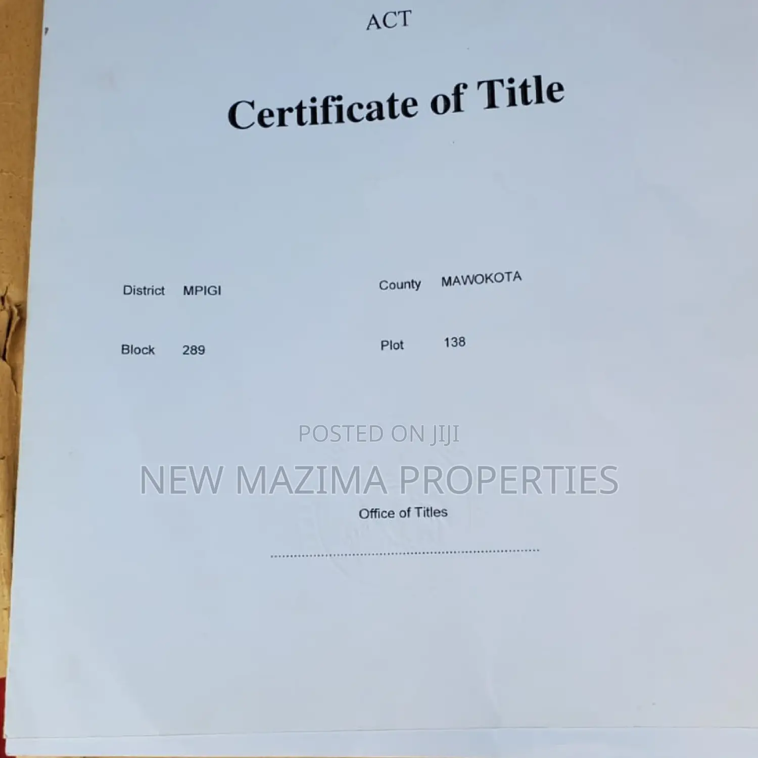 Newly Built Nursing School on 4 Acres Quicksale on Masaka Rd