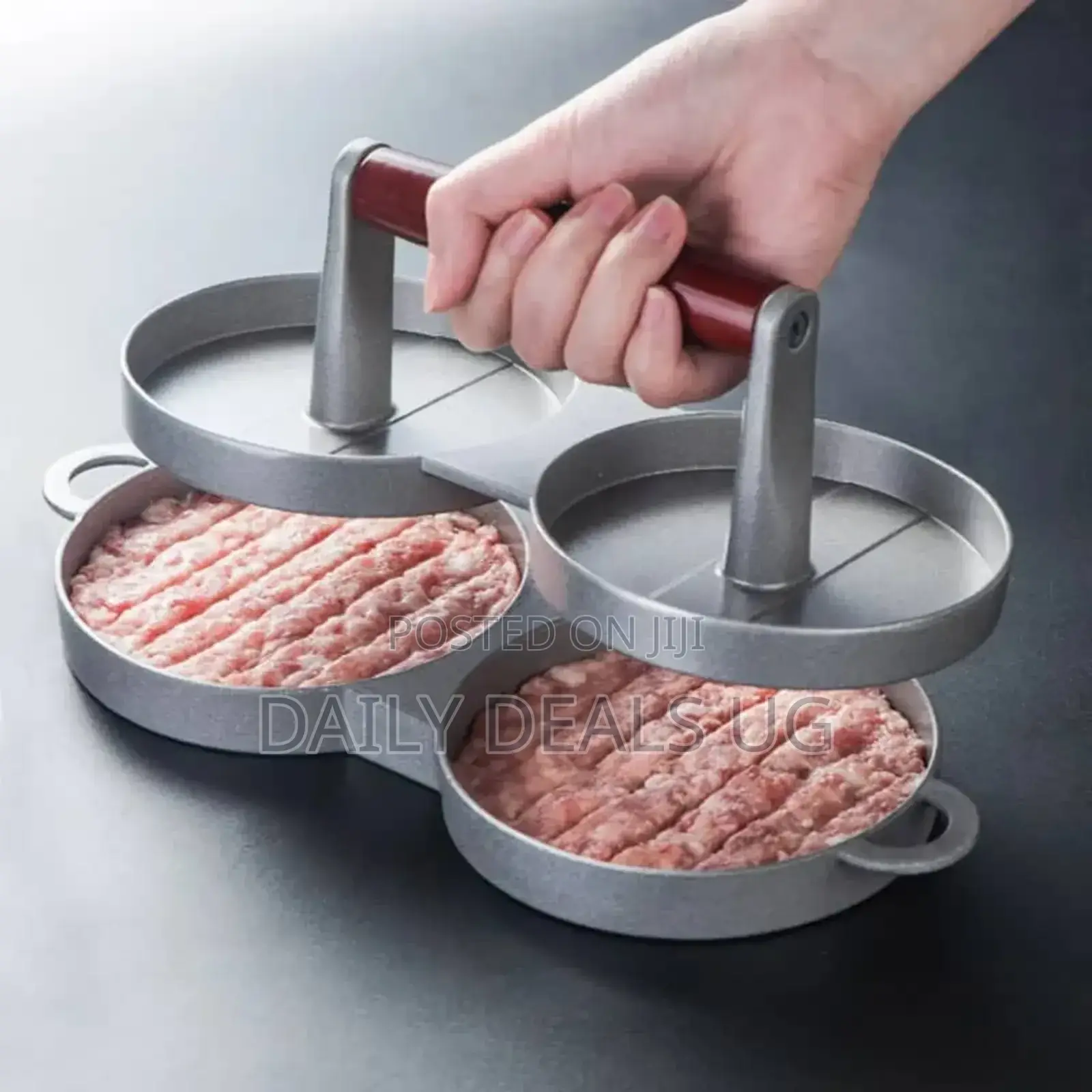 Handheld Double Burger Press