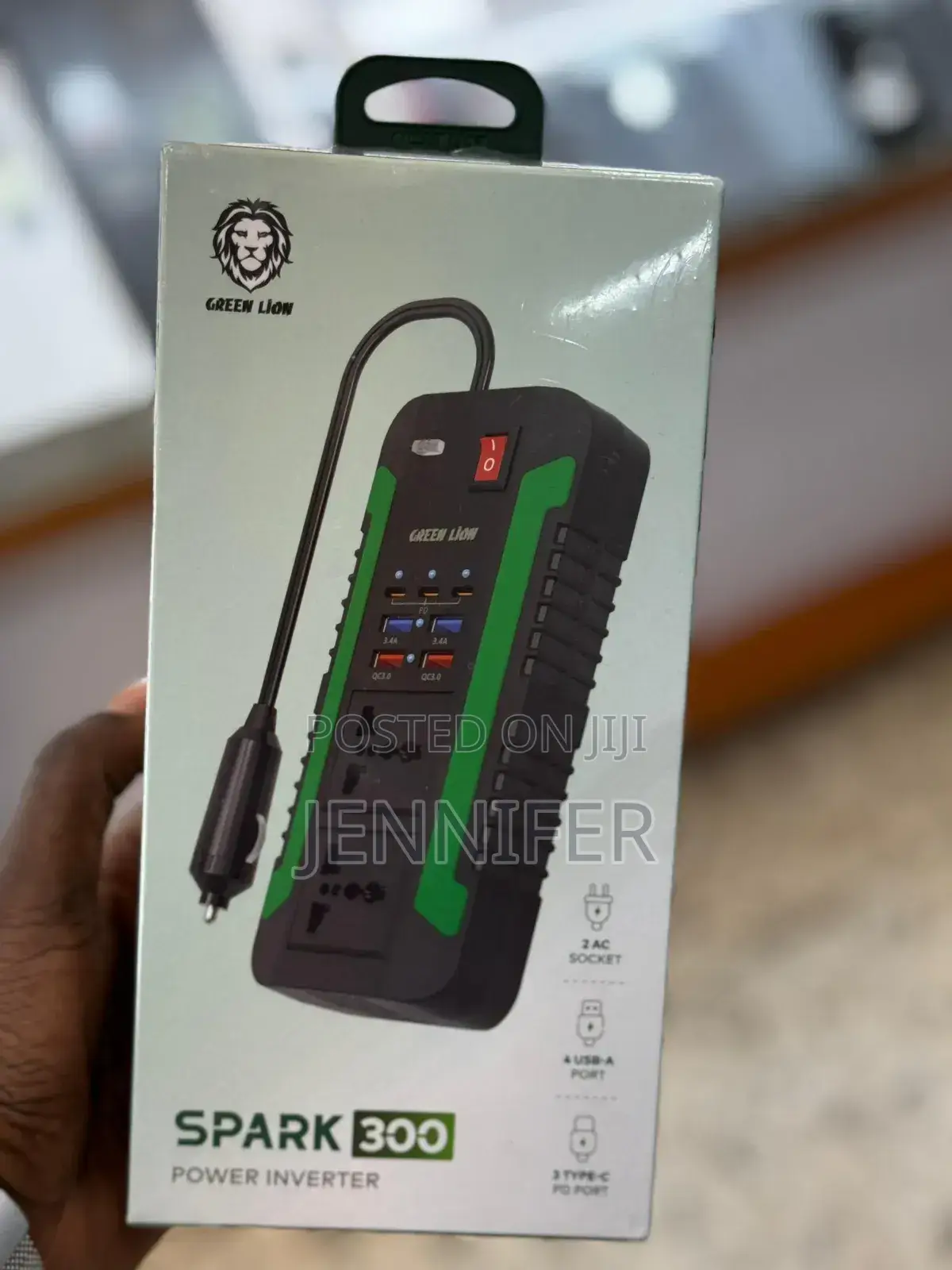 Premium Green Lion Spark 300 Power Inverter.