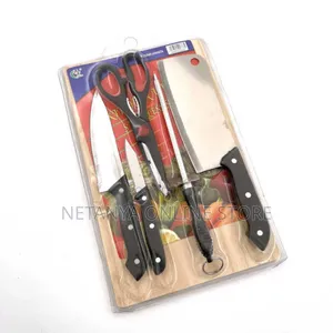Stainless Steel Kitchen Knives Set With Chopping Board