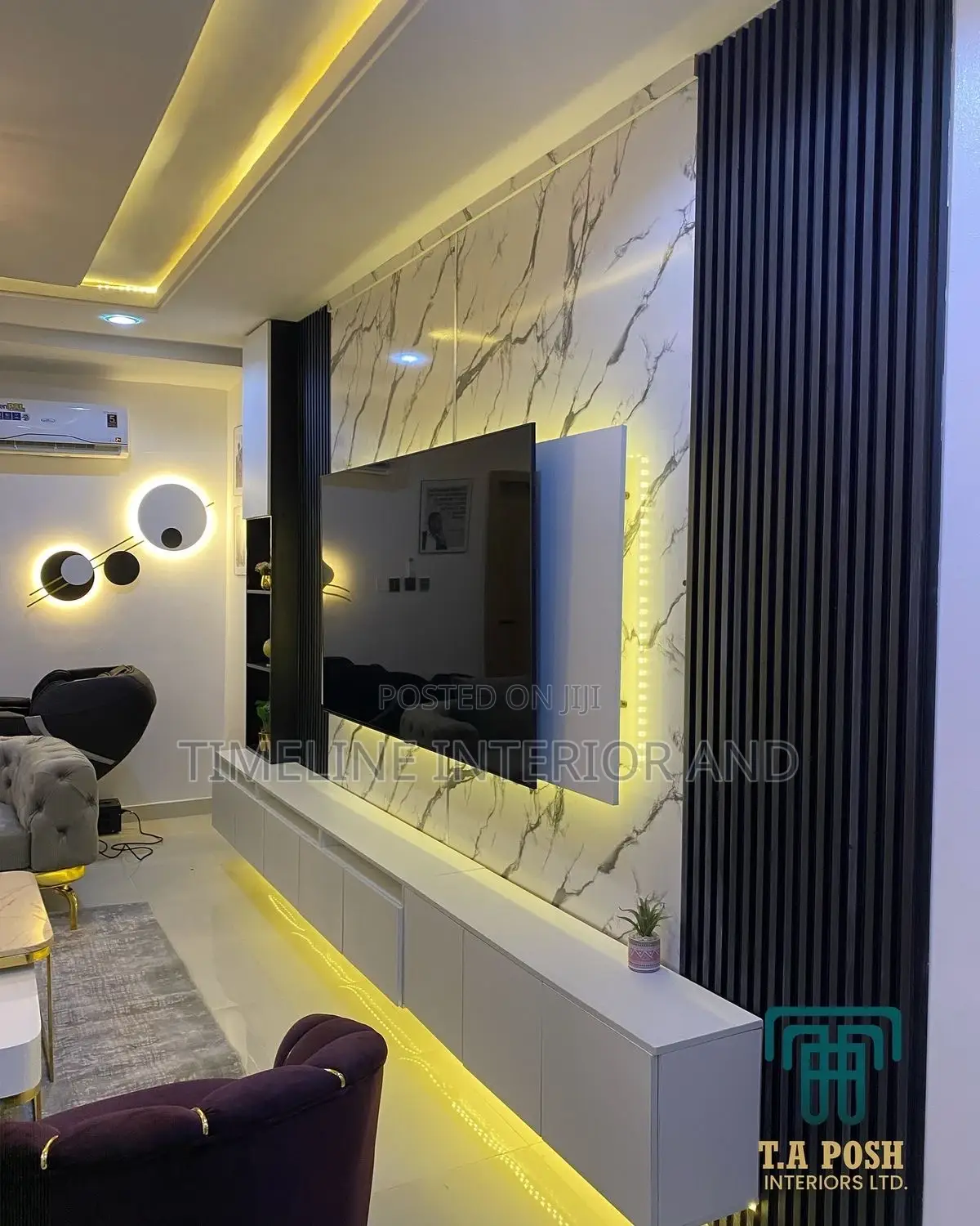 Home TV Unit and Gypsum Ceilings.