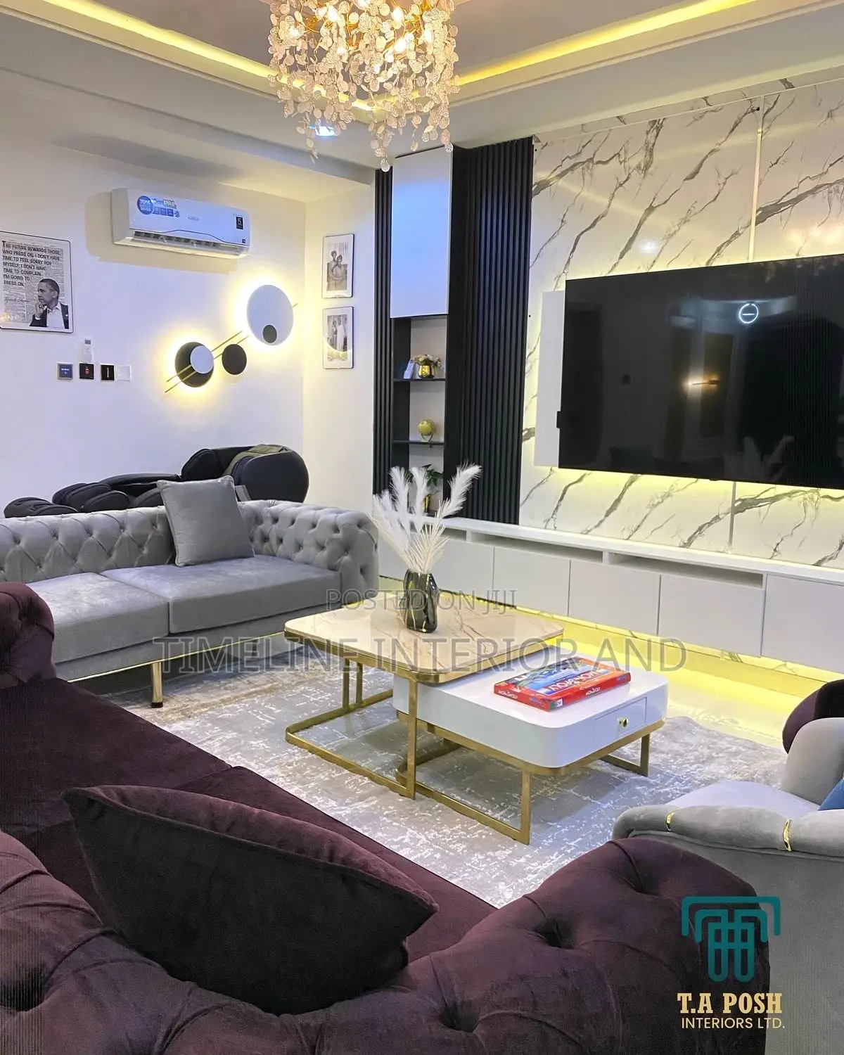Home TV Unit and Gypsum Ceilings.