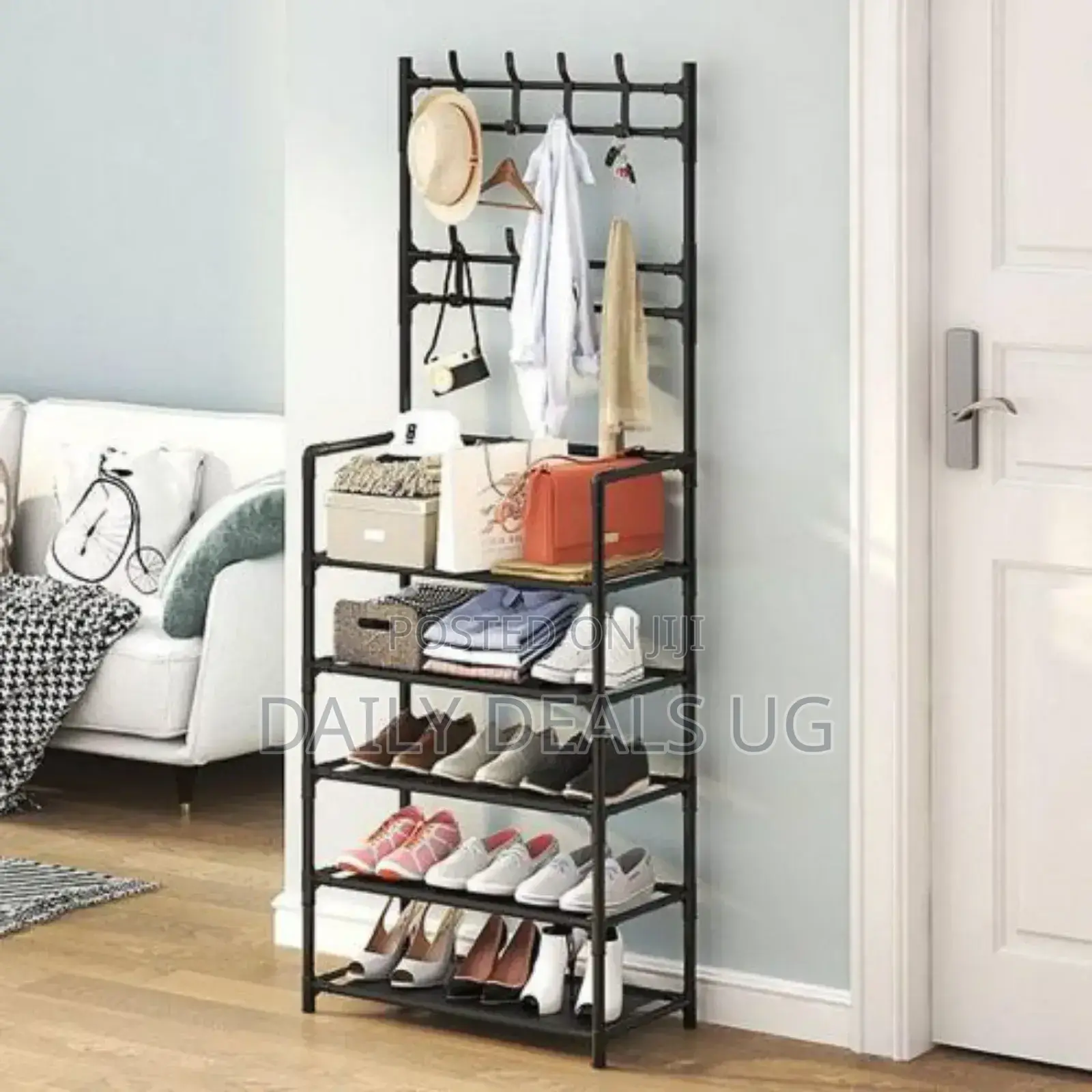 Home Metallic Hat and Shoe Rack