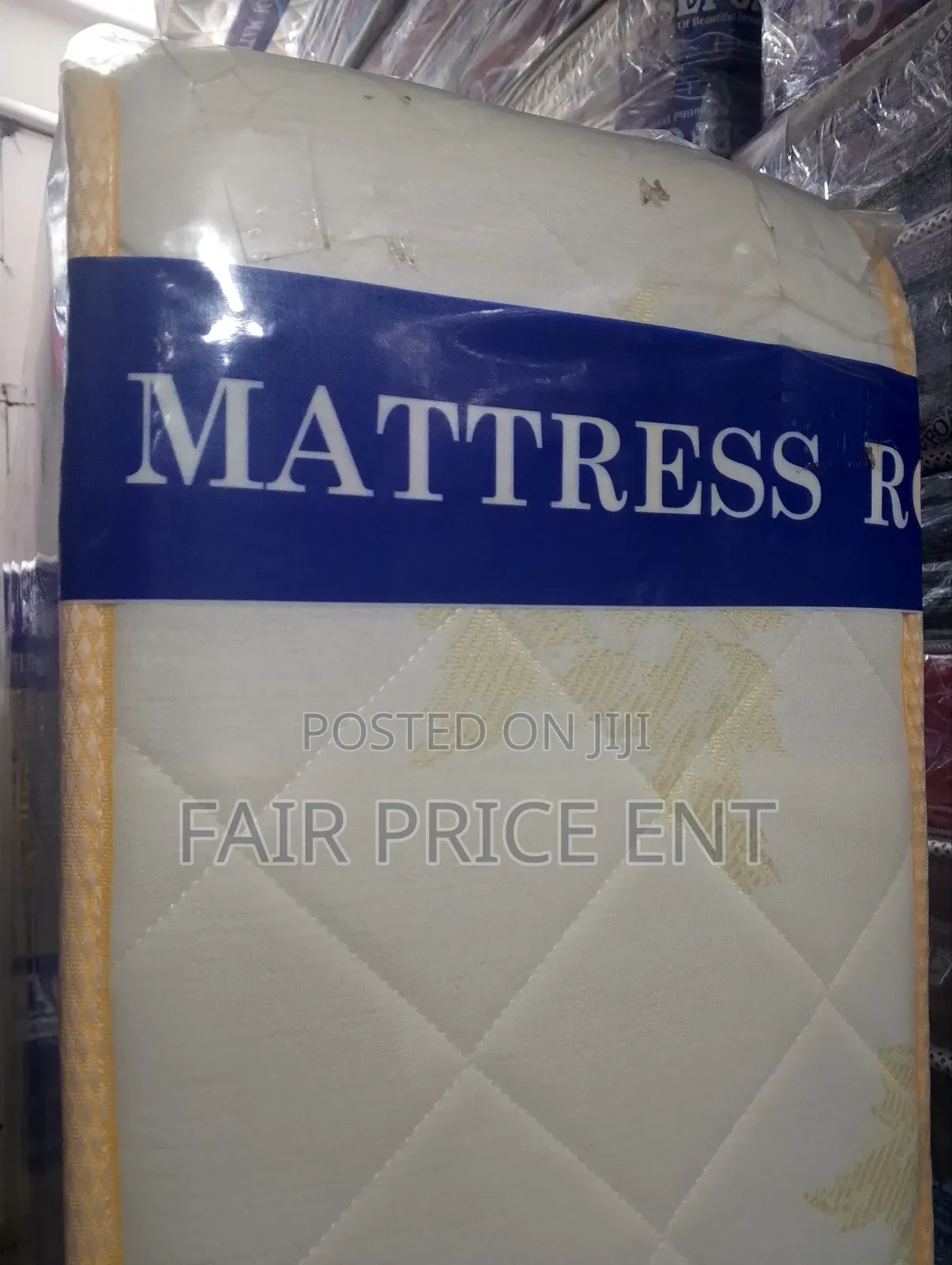 Mattress 6*6*14inches. Semi Spring ( White)