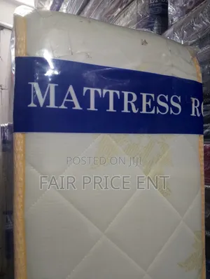 Mattress 6*6*14inches. Semi Spring ( White)