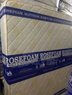 Mattress 6*6*14inches. Semi Spring ( White)