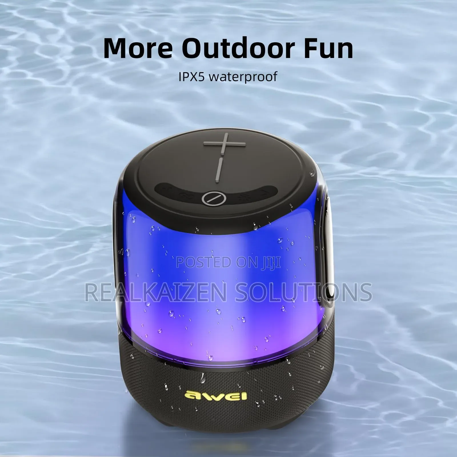AWEI Phantom Bluetooth Waterproof Subwoofer RGB Speaker 60W