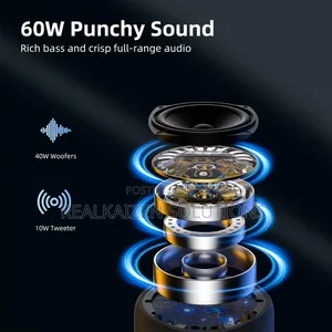AWEI Phantom Bluetooth Waterproof Subwoofer RGB Speaker 60W