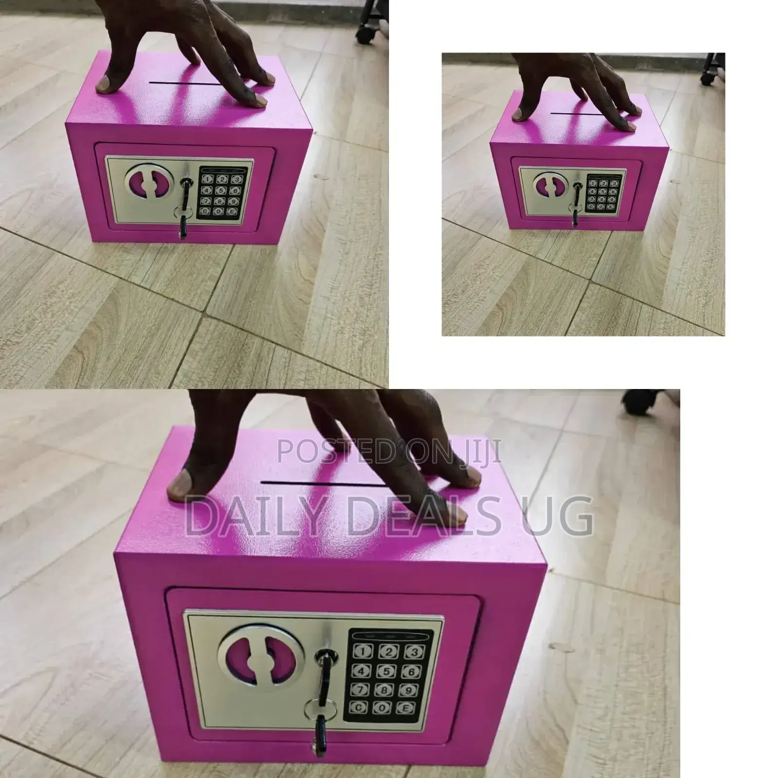 Pink Portable Safe Money Box