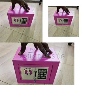 Pink Portable Safe Money Box